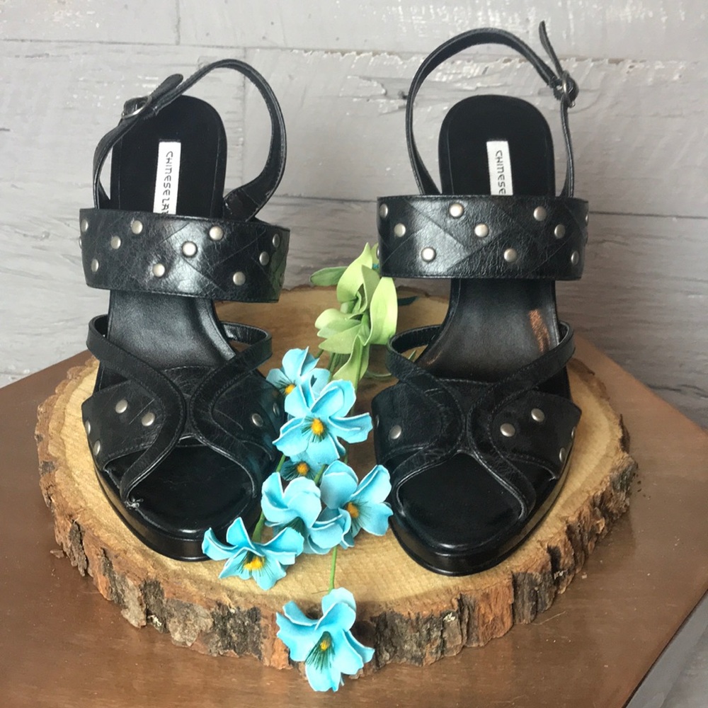 Chinese laundry open toe heeled sandals